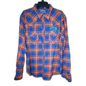 Rare The Original Arizona Jean Company XL Flannel Drag Race Chicago Shirt